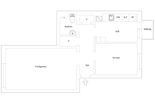Bostadsrätt i Östra Sorgenfri, Malmö, Skåne, Baskemöllegatan 3A
