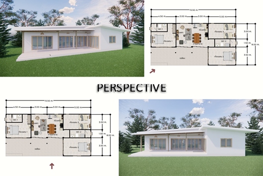Villa i Khlong Dao Beach/Long Beach /, Unknown, Krabi (provins), อำเภอเกาะลนตา, Palm Villa C-Type 3 sovrum
