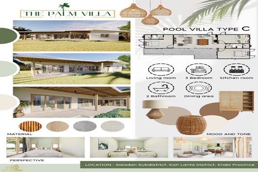 Villa i Khlong Dao Beach/Long Beach /, Unknown, Krabi (provins), อำเภอเกาะลนตา, Palm Villa C-Type 3 sovrum