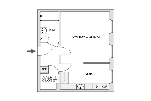 Bostadsrätt i Kubikenborg, Sundsvall, Västernorrland, Vapelvägen 15D