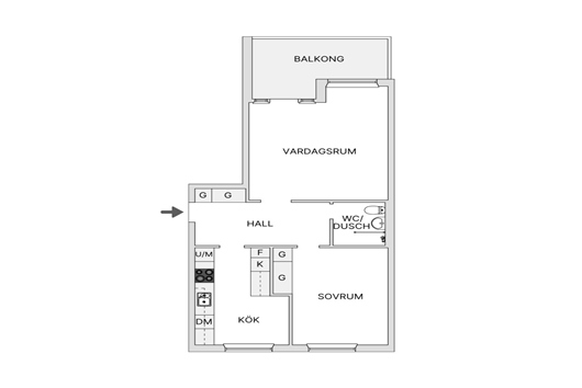 Bostadsrätt i Kubikenborg, Sundsvall, Västernorrland, Kubikenborgsgatan 17E