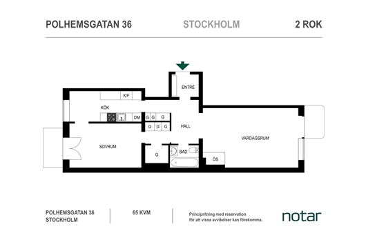 Bostadsrätt i Kungsholmen, Stockholm, Polhemsgatan 36
